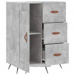 vidaXL Buffet gris béton 69 5x34x90 cm bois d'ingénierie