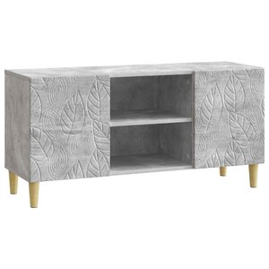 vidaXL Meuble TV 102 x 34 5 x 50 cm Gris béton Bois d'ingénierie