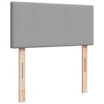 VidaXL Cadre de lit ottoman et matelas gris clair 200x200cm tissu