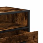 vidaXL Meuble TV chêne fumé 80x34 5x40 cm bois d'ingénierie et métal