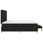 vidaXL Lit à ressorts avec matelas Noir 200 x 200 cm tissu