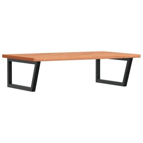 vidaXL Étagère de vasque murale acier et bois massif de hêtre