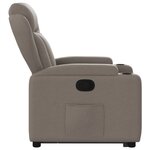 vidaXL Fauteuil inclinable taupe tissu