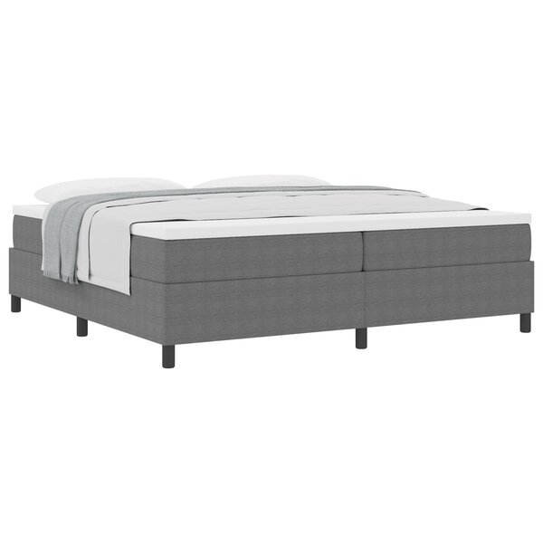 vidaXL Lit à ressorts avec matelas gris clair 200x200 cm en velours côtelé