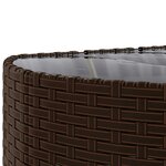vidaXL Salon de jardin avec coussins 6 Pièces marron résine tressée