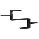 vidaXL Étagère murale noir 104x15x49 cm bois d'ingénierie