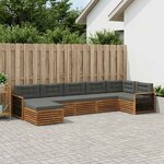 vidaXL Ensemble de canapés d'extérieur 7 pc Naturel et Anthracite