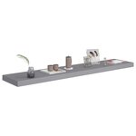 vidaXL Étagères murales flottantes 2 Pièces gris 120x23 5x3 8 cm MDF