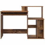 vidaXL Bureau avec Rangement Bois Ancien 120.5 x 44 x 88.5 cm