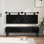 vidaXL Tête de lit suspendue Noir Velours
