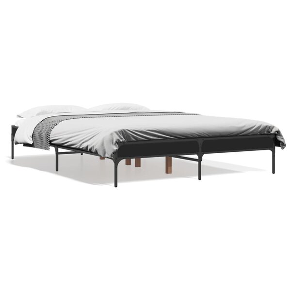 vidaXL Cadre de lit sans matelas noir 120x200 cm
