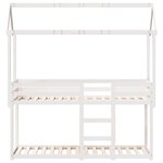 vidaXL Lit superposé sans matelas blanc 90x200 cm bois de pin massif