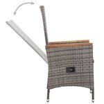 vidaXL Ensemble à manger d'extérieur 9Pièces coussins Résine tressée Gris