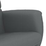 vidaXL Fauteuil inclinable avec repose-pied gris similicuir