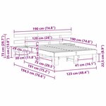 vidaXL Cadre de lit avec tiroir Marron Standard UK Petit Double 4ft