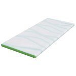 vidaXL Coussins de Matelas Blanc et vert 90 x 200 cm