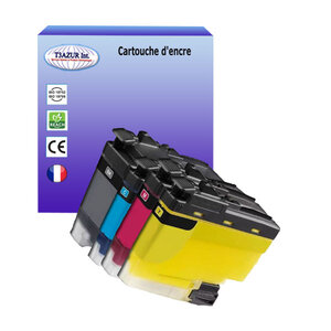 T3azur- lot de 4 cartouches compatibles avec brother lc422 pour brother mfc-j5340dw  j5345dw  j5740dw  j6540dw  j6940dw