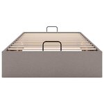 vidaXL Cadre de lit ottoman sans matelas taupe 100x200 cm tissu