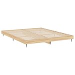 vidaXL Cadre de lit chêne sonoma 200x200 cm bois d'ingénierie