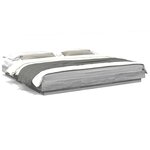 vidaXL Cadre de lit avec lumières LED sonoma gris 180x200 cm
