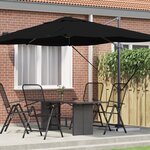 vidaXL Parasol cantilever Roma noir 352x251x260 cm en alu