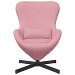 vidaXL Fauteuil œuf Rose Velours