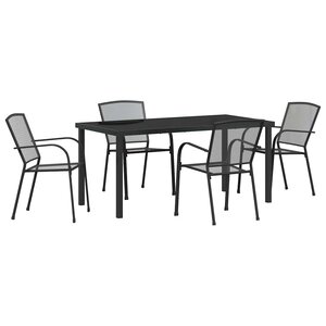 vidaXL Ensemble de salle à manger pour jardin 5 Pièces Anthracite