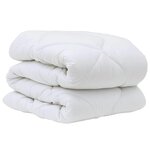 vidaXL Couette Autre avec oreiller 3 Pièces Blanc 200 x 220 cm Microfibre