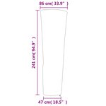 vidaXL Housse de chauffage en forme de pyramide noir 86x47x241 cm