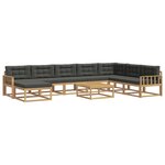 vidaXL Ensemble de canapés d'extérieur 9 pc Blanc et anthracite