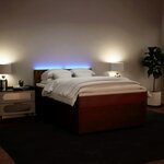 vidaXL Sommier à lattes de lit avec matelas Rose 140x200 cm Velours