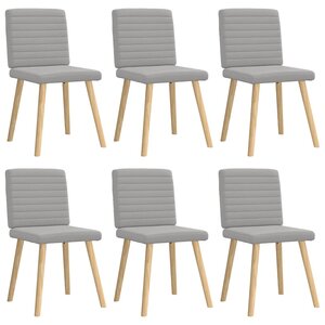 vidaXL Chaises à manger lot de 6 gris nuage tissu