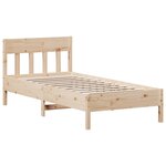 vidaXL Lit bibliothèque sans matelas 90x190 cm bois de pin massif