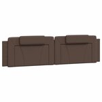 vidaXL Cadre de lit Viana avec LED sans matelas marron 200x200 cm