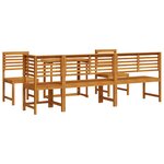 Ensemble de repas de jardin 6 pièces en acacia massif