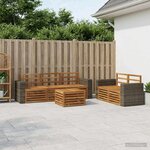 vidaXL Ensemble de canapés d'extérieur 6 pc Naturel