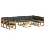 vidaXL Ensemble de canapés d'extérieur 11 pc Blanc et anthracite