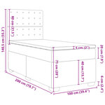 vidaXL Sommier à lattes de lit avec matelas Blanc 100x200cm Similicuir