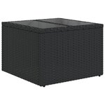 Ensemble de Canapé de Jardin de 7 Pièces avec Coussins Noir Poly Rattan