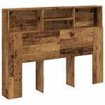vidaXL Armoire de tête de lit vieux bois 140x19x103 5 cm