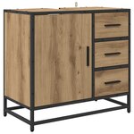 vidaXL Ensemble de mobilier de salle de bain 2 Pièces Chêne artisanal