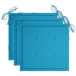 vidaXL Chaises à manger d'extérieur lot de 3 et coussins Acacia massif