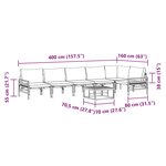 vidaXL Ensemble de canapé de jardin 7 Pièces Anthracite Acier