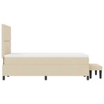 vidaXL Lit à ressorts avec tête de lit Crème 120 x 200 cm tissu