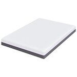 vidaXL Matelas Blanc  Gris 160 x 200 cm Mousse
