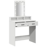vidaXL Table de Toilette Blanc 79 x 41 x 140 cm Bois d'ingénierie