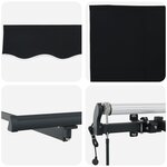 Store rétractable automatique vidaXL noir 450x300 cm