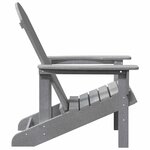 vidaXL Chaise Adirondack Gris clair 74 x 82 x 92cm Plastique