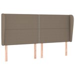 vidaXL Tête de lit avec oreilles Taupe 183x23x118/128 cm Tissu
