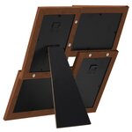 vidaXL Collage de cadres photo pour photo de 4x(10x15 cm) Marron MDF